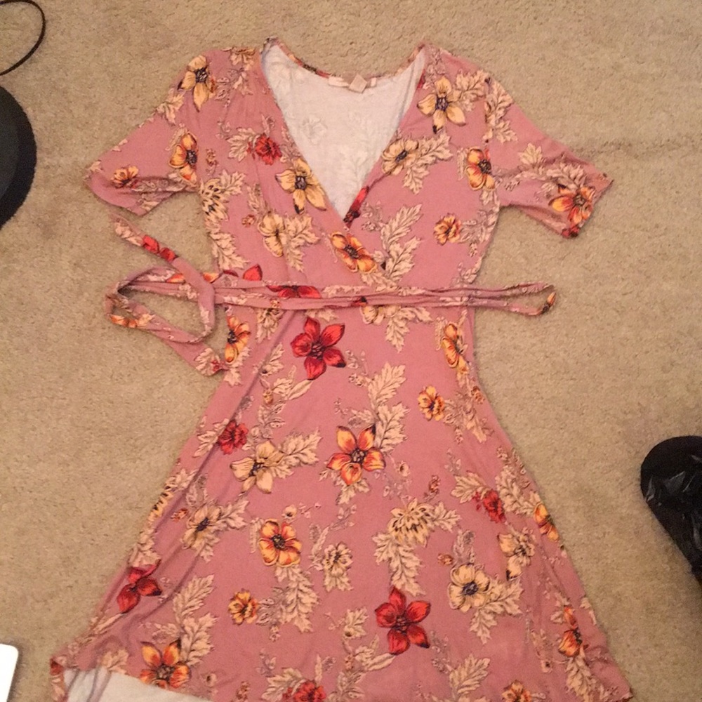 Floral dress, light and casual.